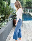 ALL ABOUT EVE - Charlie High Rise Wide Leg Jean - Dark Blue