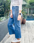 ALL ABOUT EVE - Charlie High Rise Wide Leg Jean - Dark Blue