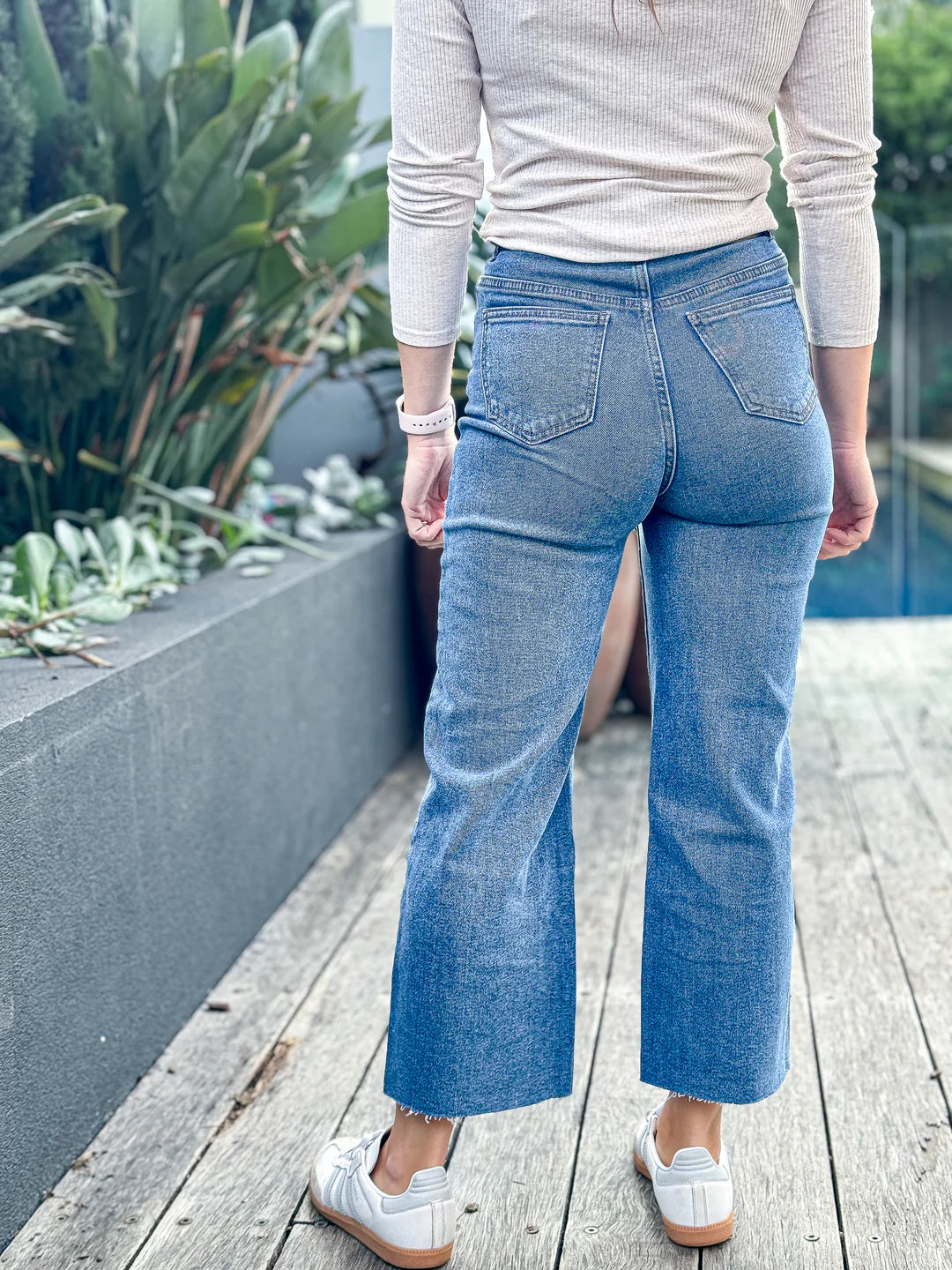 ALL ABOUT EVE - Charlie High Rise Wide Leg Jean - Dark Blue