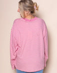 ALL ABOUT EVE - Paloma LS Stripe Tee - Pink