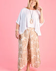 GO GIRL - Sydney Wide Leg Pant - Seashell Natural