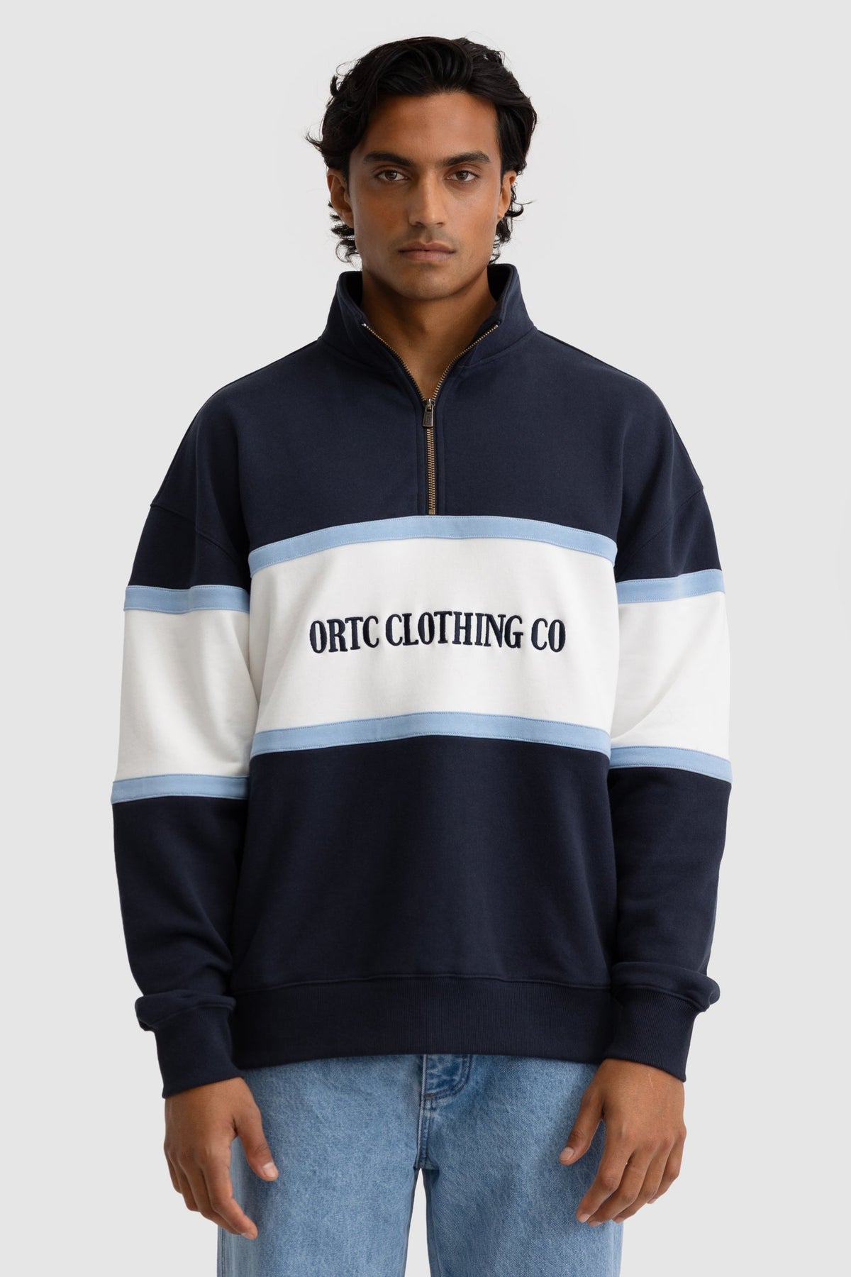 ORTC - Heritage Panel Quarter Zip - Navy