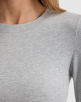 ORTC - Evie Fitted Long Sleeve Top Grey - Marle