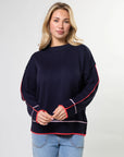 STELLA + GEMMA - Dallas Jumper - Navy Neon