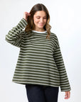 STELLA & GEMMA - Drop Shoulder Tee Khaki