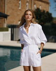 ORTC - Savannah Linen Short -  White