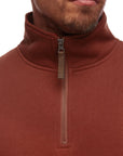 CITY CLUB-  STERLING ZIP KNIT  OVERSIZE FIT / BRICK