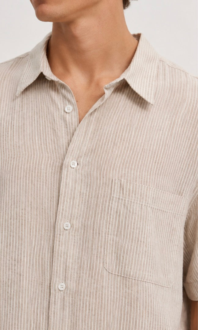BACK BAY - Linen Stripe Shirt