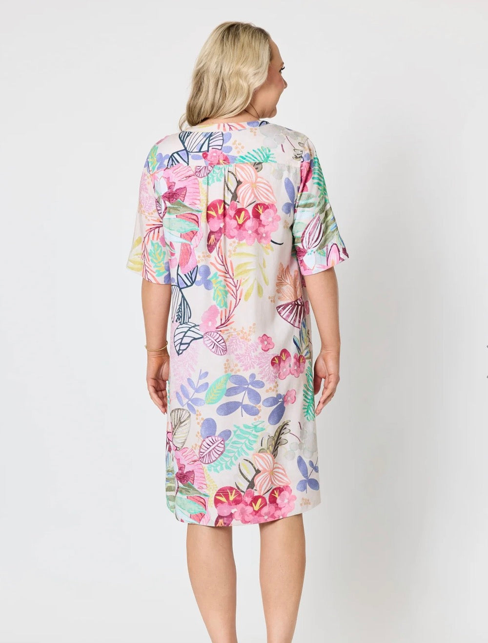 GORDON SMITH - Floral Print Dress - Pink Multi
