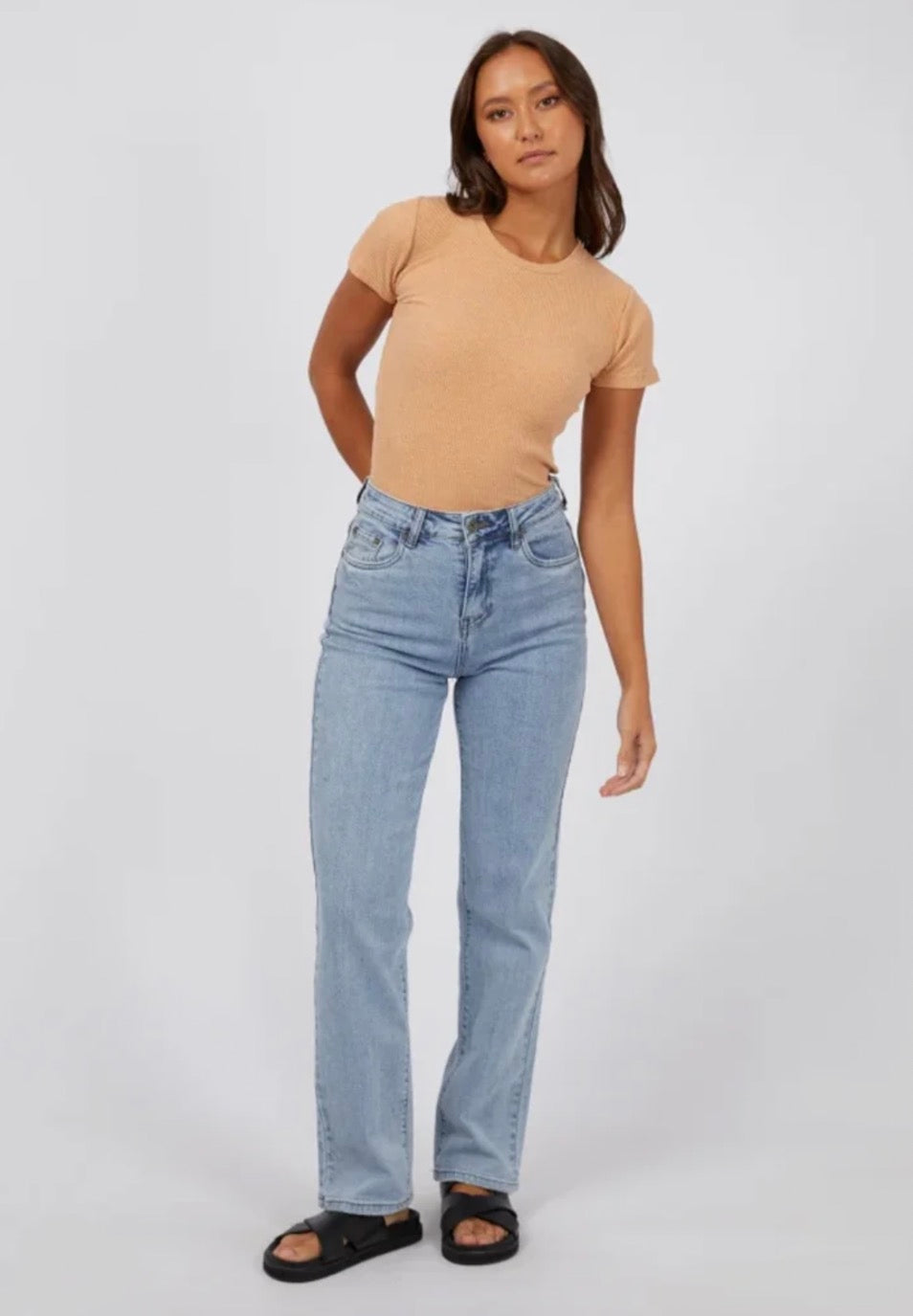 SILENT THEORY - Bella Crop Tee - Peach
