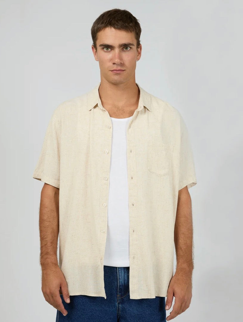 SILENT THEORY - Textured Linen SS Shirt