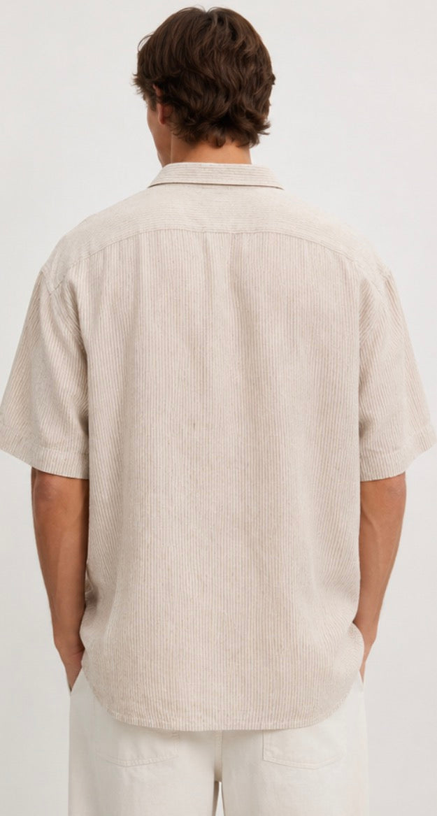 BACK BAY - Linen Stripe Shirt