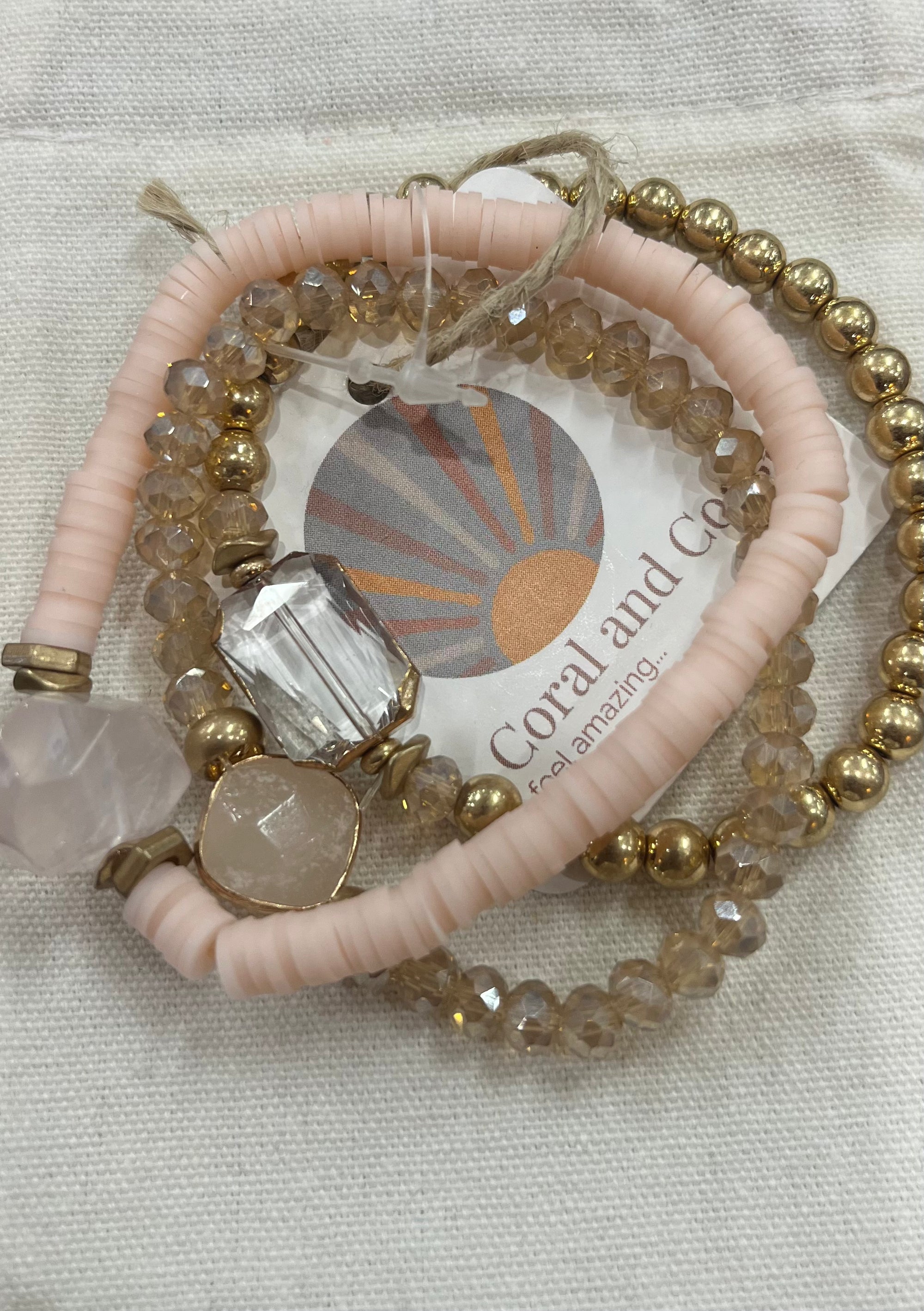 CORAL AND COAST - 3 piece Bracelet