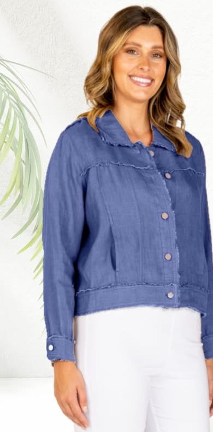 MAGLIA - Lux Abbie Trim Jacket - Denim