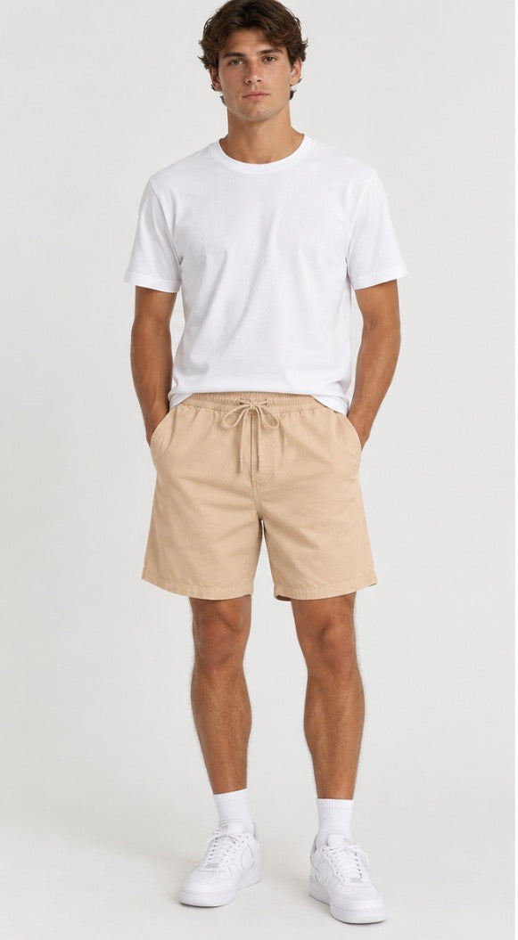 LE SHORT - Cotton Short - Sand