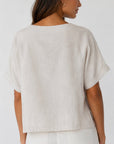 MAGLIA - Linen Top - Natural