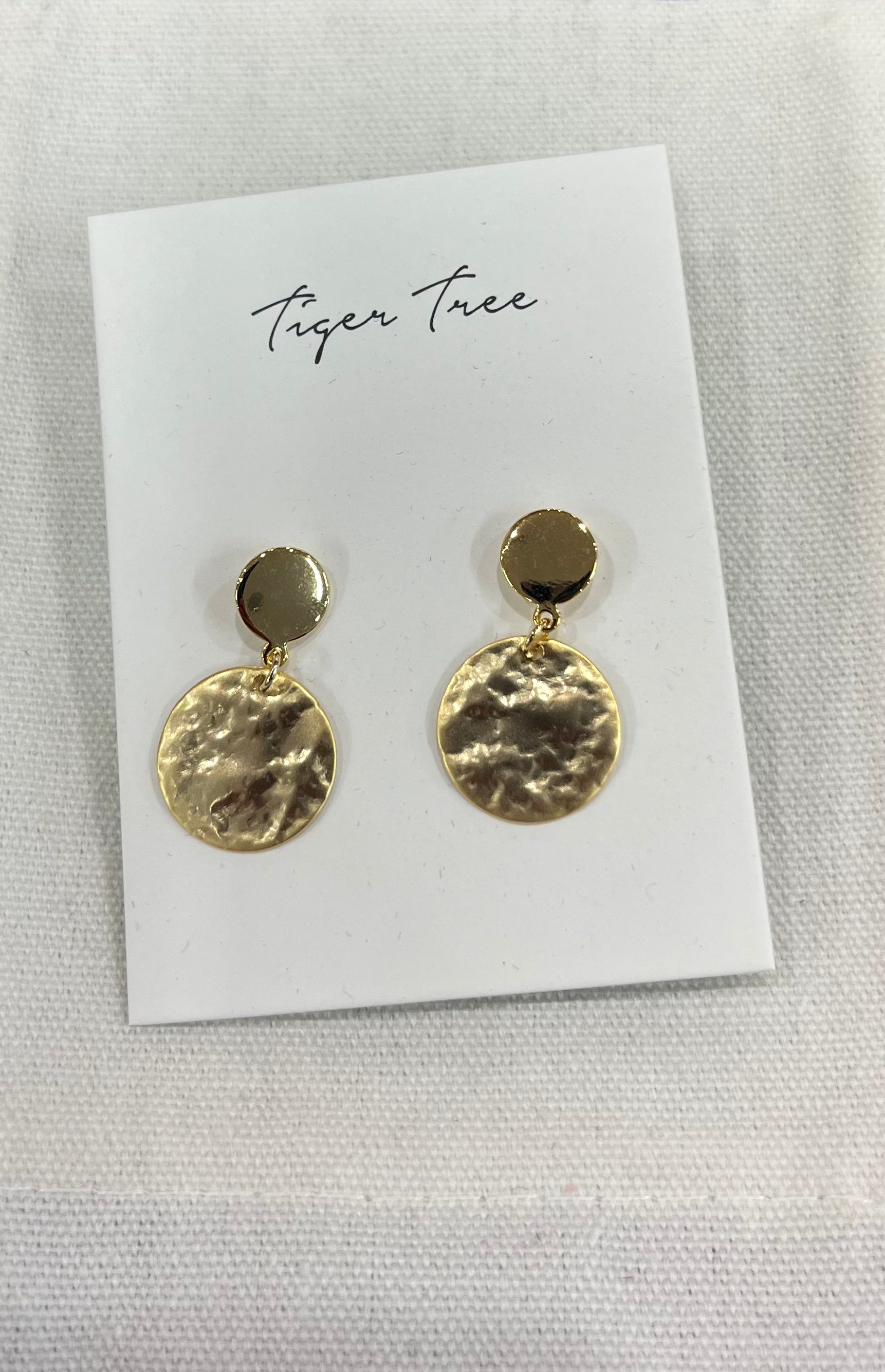 TIGER TREE - Gold Earrings