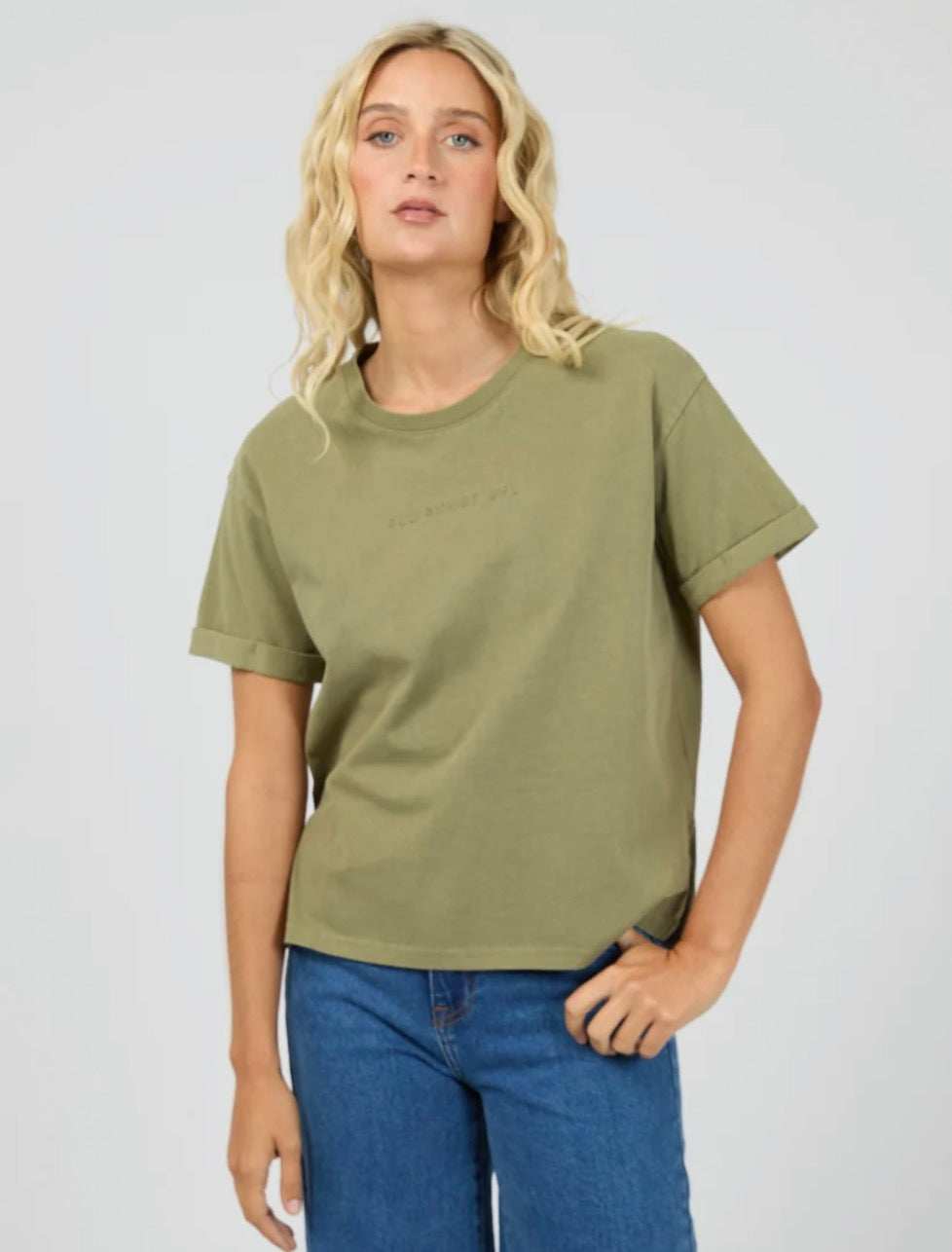 ALL ABOUT EVE - Washed Tee - Khaki