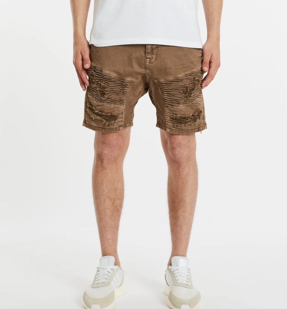 NENA AND PASADENA - Hellcat Denim Short - Tobacco