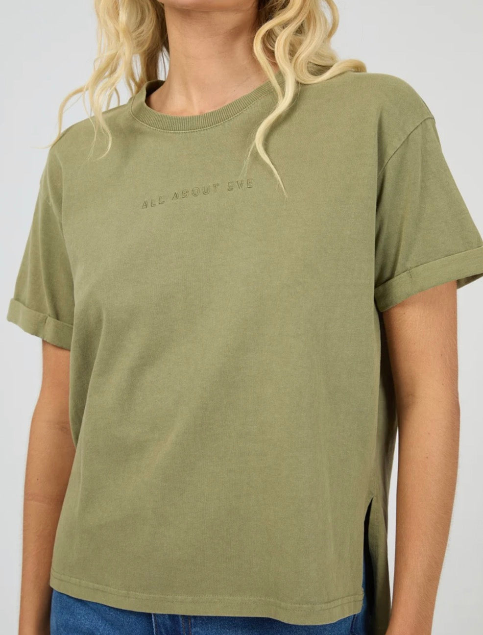 ALL ABOUT EVE - Washed Tee - Khaki