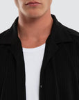 NOMADIC PARADISE - Casanova Cropped Resort Shirt - Black