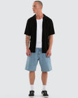 NOMADIC PARADISE - Casanova Cropped Resort Shirt - Black