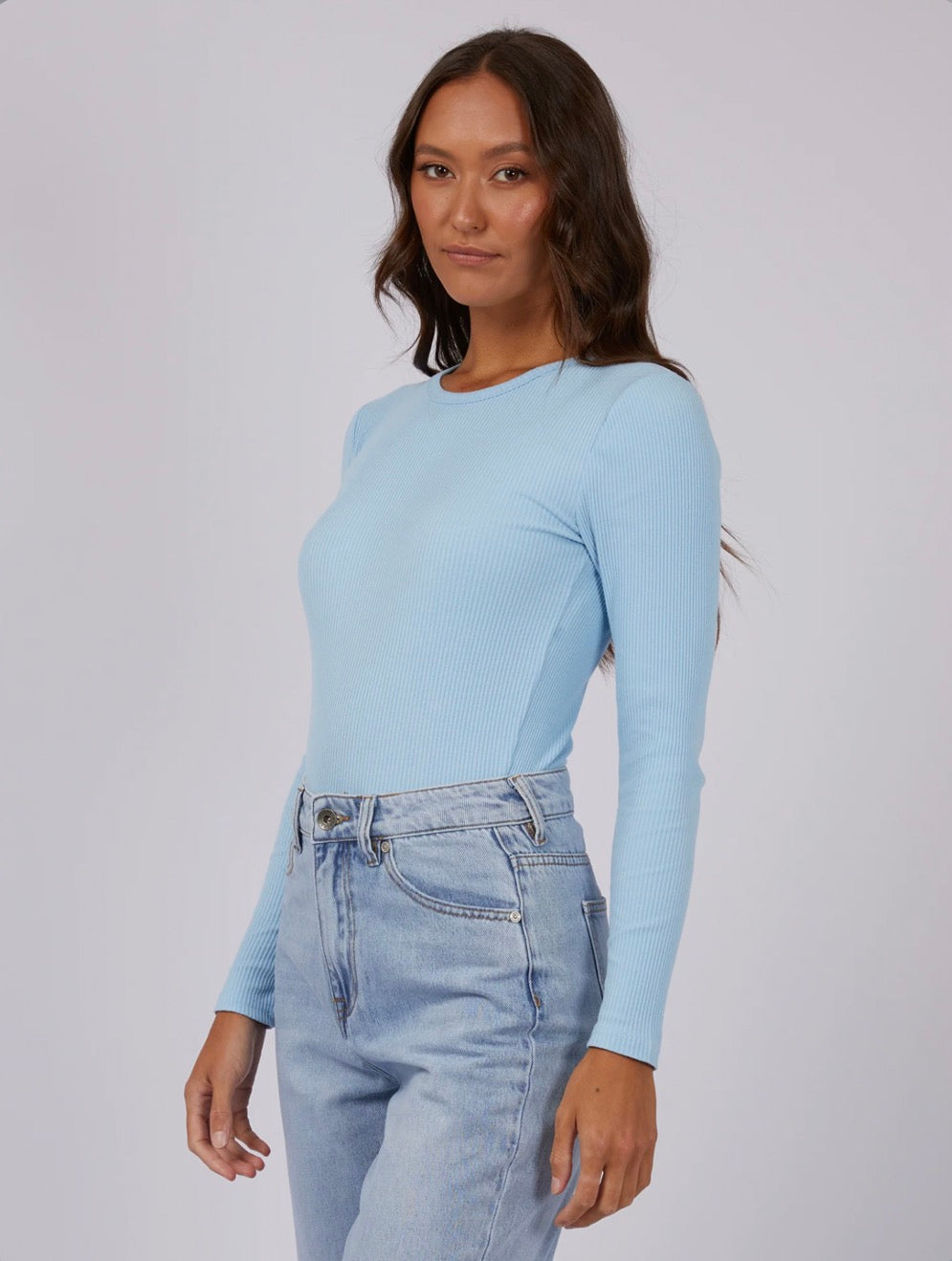 SILENT THEORY - Rib Long Sleeve - Sky Blue