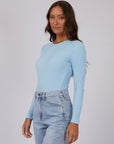 SILENT THEORY - Rib Long Sleeve - Sky Blue