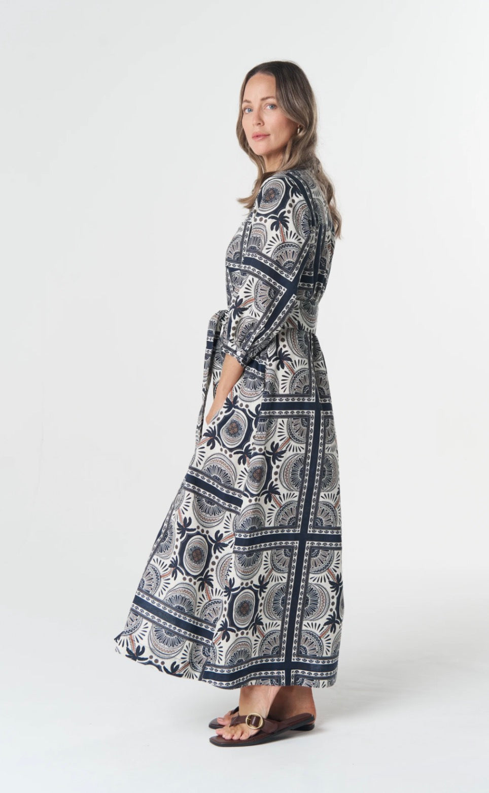 GOONDIWINDI - Desert Palm Print Dress