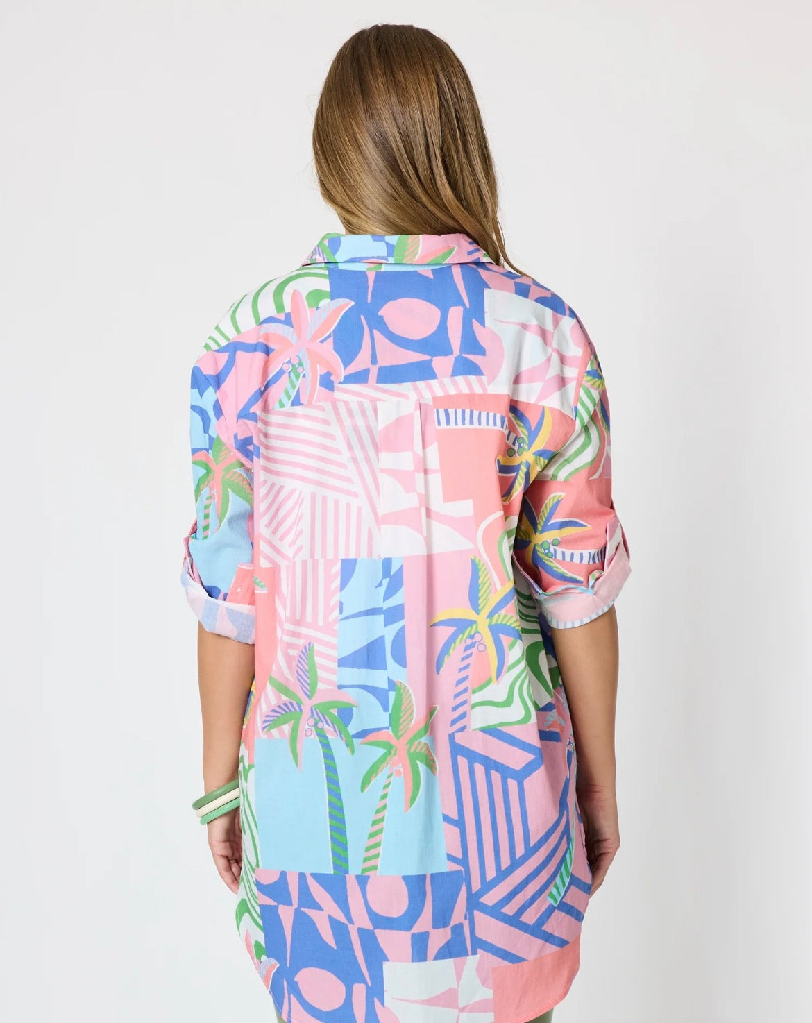 THREADZ - Urban Jungle Print Shirt - Musk Multi