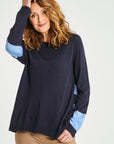 GORDON SMITH - Stripe Back Knit Jumper