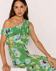 MINK PINK - Green Floral Crop Zoe Top