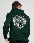MAD HUEYS - Flame Anchor Hooded Pullover - Pine Green