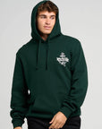 MAD HUEYS - Flame Anchor Hooded Pullover - Pine Green