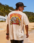 MAD HUEYS - OZ STRAYA SS TEE.  Cement