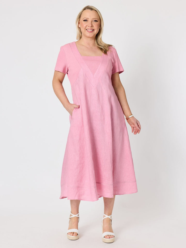 GORDON SMITH - Womens Le Marais Linen Dress - Musk