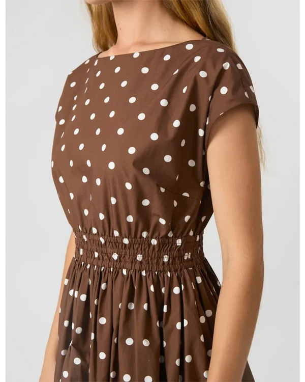 STELLA AND GEMMA -  Spot Dion Dress - Chocolate