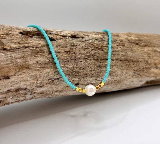 WE THE CARTEL - Blue Beaded Necklace
