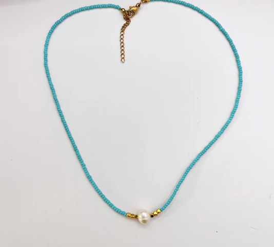WE THE CARTEL - Blue Beaded Necklace
