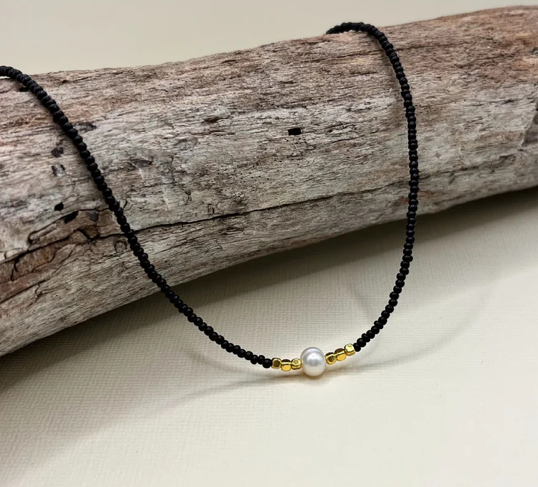 WE THE CARTEL - Black Beaded Necklace