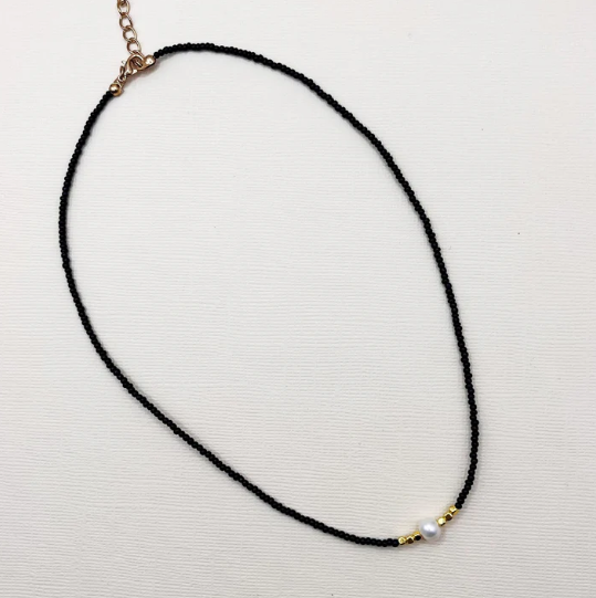 WE THE CARTEL - Black Beaded Necklace