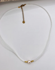 WE THE CARTEL - White Beaded Necklace