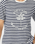 GORDON SMITH - Cote D Azur Stripe Tee - Navy/White