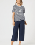 GORDON SMITH - Cote D Azur Stripe Tee - Navy/White