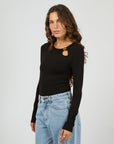 SILENT THEORY - Atlas Long Sleeve Top - Black