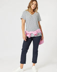 THREADZ - Tonic Stripe Tee.  Navy
