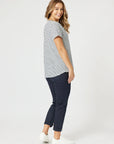 THREADZ - Tonic Stripe Tee.  Navy