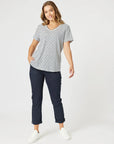 THREADZ - Tonic Stripe Tee.  Navy