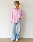 LABEL OF LOVE - Multi Stripe Shirt - Pink/Blue