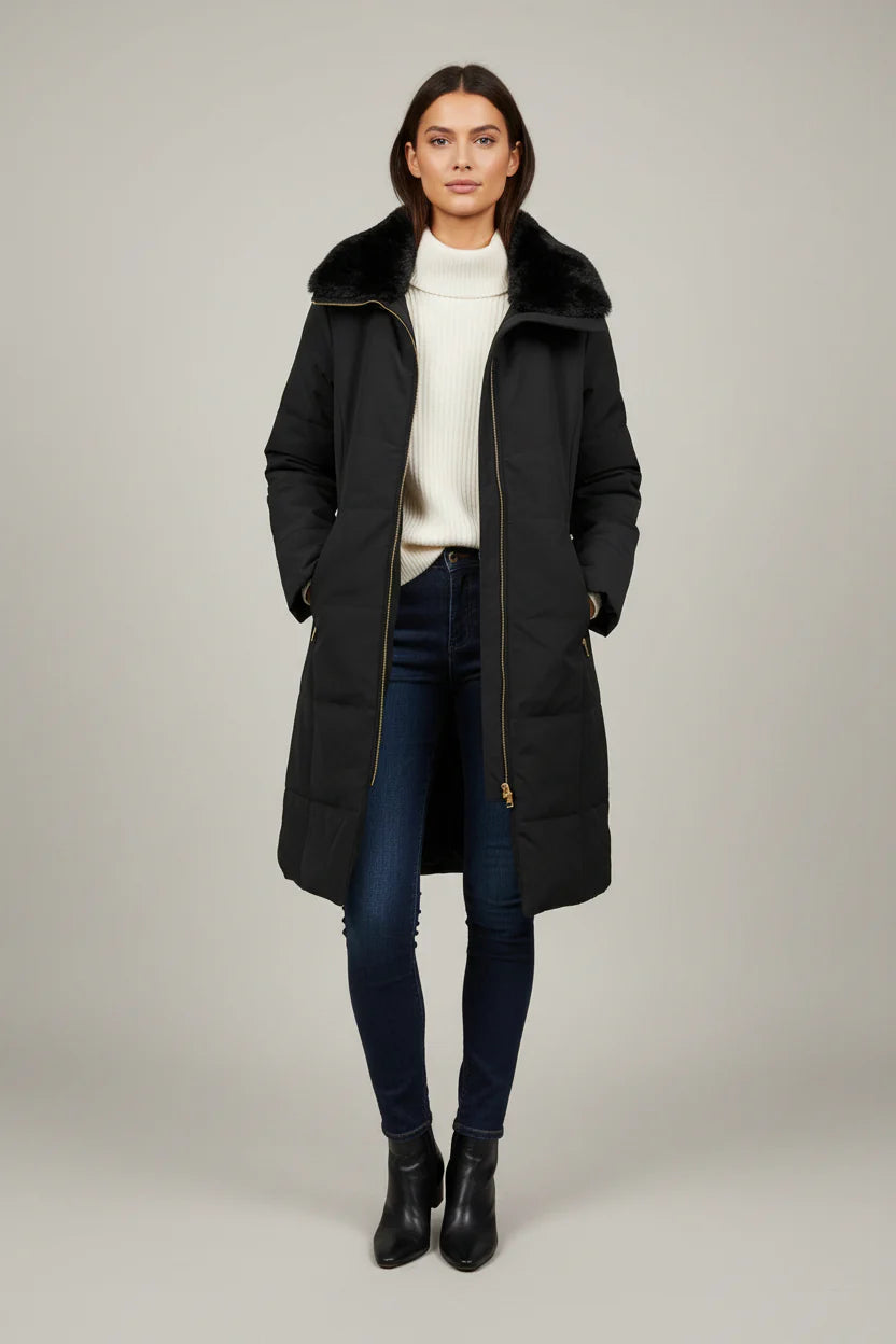 SABENA - Long Line Puffer Coat - Black